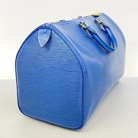 Louis Vuitton-Louis Vuitton Epi Speedy 35 Handbag-Blue
