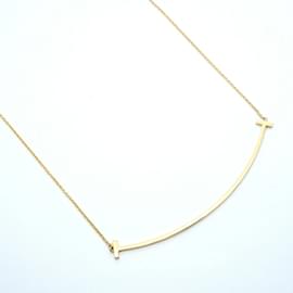 Tiffany & Co-Tiffany Necklace T Smile Large in 18K Yellow Gold-Other