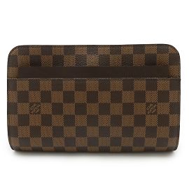Borsa Clutch Saint-Louis Damier Louis Vuitton Marrone Damier ebene