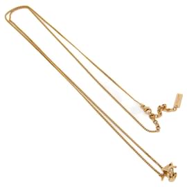 Yves Saint Laurent-Yves Saint Laurent Twist Metal Women's Fashion Necklace-Golden