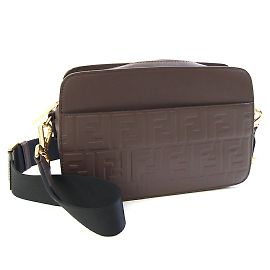 Clutch e borsa a spalla Fendi Zucca Marrone Marrone scuro