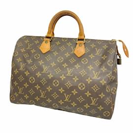 Louis Vuitton-Louis Vuitton Monogram Speedy 35 Handbag-Brown