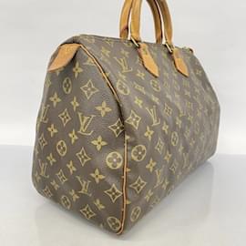 Louis Vuitton-Louis Vuitton Monogram Speedy 35 Handbag-Brown