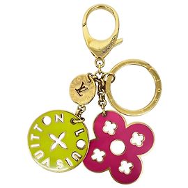 Louis Vuitton Keychain Portocle Looping M66006 Pink Golden Green