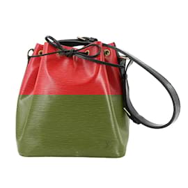 Louis Vuitton-Louis Vuitton Epi Petit Noe Shoulder Bag-Black,Red
