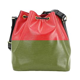 Louis Vuitton-Louis Vuitton Epi Petit Noe Shoulder Bag-Black,Red