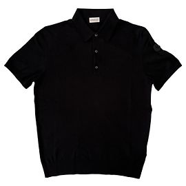Moncler Polo in tricot di cotone XXL Nero