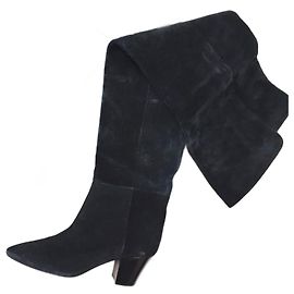 Saint Laurent Black Suede Boots Sz.38 38 Pre-Owned Black