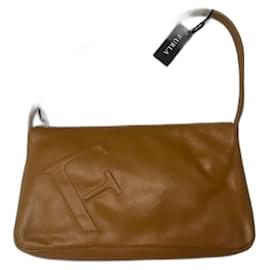 Bolsa de ombro de couro Furla Camelo