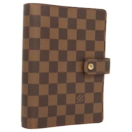 Louis Vuitton-LOUIS VUITTON Damier Ebene Agenda MM Day Planner Cover R20240 LV Auth BD1971-Other