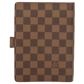 Louis Vuitton-LOUIS VUITTON Damier Ebene Agenda MM Day Planner Cover R20240 LV Auth BD1971-Other