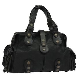 Chloé Borsa a mano in pelle nera Chloe Silverado Auth 124280 Nero
