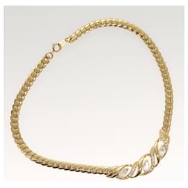 Autre Marque-TRIFARI Necklace metal Gold Auth am8232-Golden