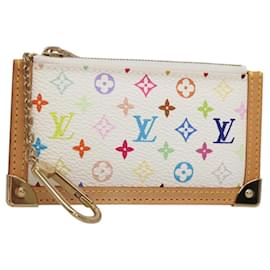 Louis Vuitton-LOUIS VUITTON Monogram Multicolor Pochette Cles Purse White M92655 Auth BD1974AV-White