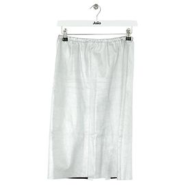 Zadig & Voltaire Jupe en cuir argentée Argenté