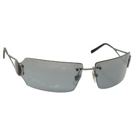 Occhiali da sole Salvatore Ferragamo in plastica nera Auth am8429 Nero
