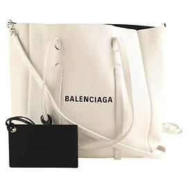 Balenciaga Everyday Leder Tote in Weiß Weiß