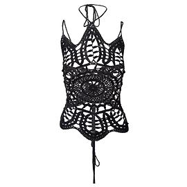 Top de ganchillo Dolce & Gabbana Negro