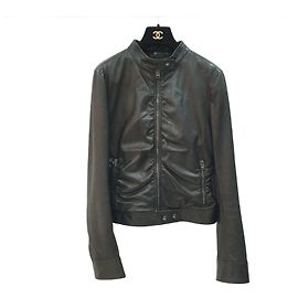 Tom Ford Lamb Leather Biker Jacket Sz.40 Pre-Owned Black