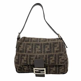 Fendi-Sac à main Fendi Zucca Mamma Bucket-Marron