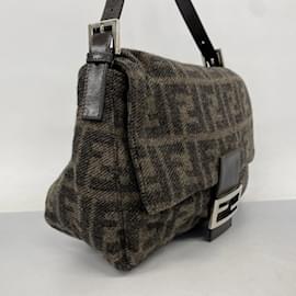 Fendi-Sac à main Fendi Zucca Mamma Bucket-Marron