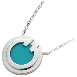 Tiffany & Co-Tiffany 18K White Gold Turquoise Necklace-Other