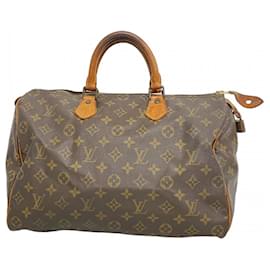Louis Vuitton-Louis Vuitton Monogram Speedy 35 Handbag-Brown