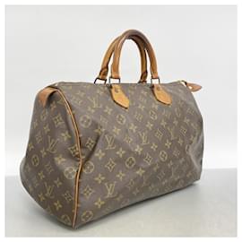 Louis Vuitton-Louis Vuitton Monogram Speedy 35 Handbag-Brown