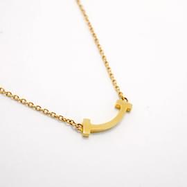 Tiffany & Co-Tiffany Necklace T Smile Mini in 18K Yellow Gold-Other