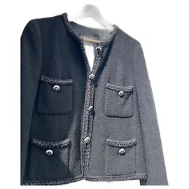 Chanel Classic Jacket Black Wool Black