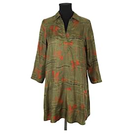 Autre Marque-Silk dress-Khaki
