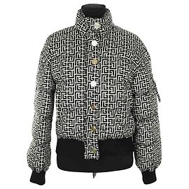 Balmain Giacca a vento nera Nero