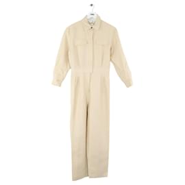 Sandro-Cotton jumpsuit-Beige
