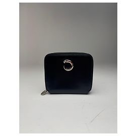Vintage Cartier Panthere Patent Leather Card Holder Black Black