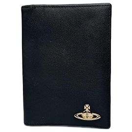 Vintage Vivienne Westwood Leather Card Case Black Navy blue