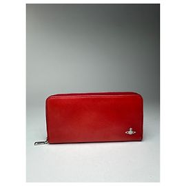 Cartera de cuero vintage Vivienne Westwood roja Roja