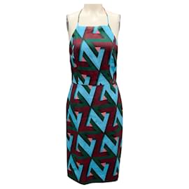 Rachel Comey-Rachel Comey Blue Multi Linen Melba Dress-Blue