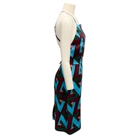 Rachel Comey-Rachel Comey Blue Multi Linen Melba Dress-Blue