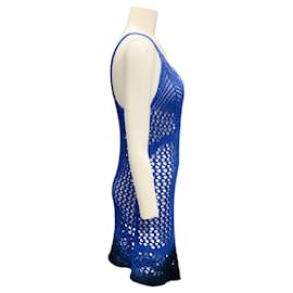 Attico-The Attico Blue / Navy Ombre Crochet Knit Dress-Blue