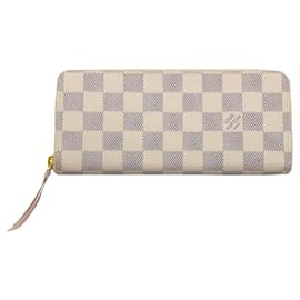 Louis Vuitton-Louis Vuitton Damier Azur Clémence Wallet-Beige