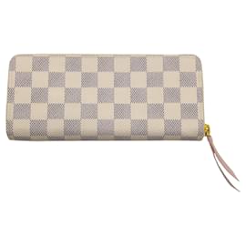 Louis Vuitton-Louis Vuitton Damier Azur Clémence Wallet-Beige