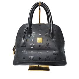 Borsa a tracolla in nylon dome Visestos MCM nera Nero