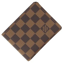 Louis Vuitton Bi-Fold Geldbörse aus Damier-Canvas Damier ebene