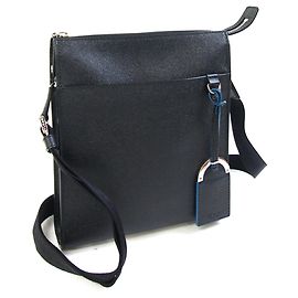 Bulgari Borsa a tracolla e borsa a spalla in pelle Bvlgari Nero Blu