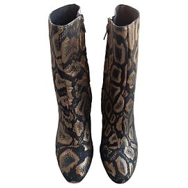 Botas Ash em tecido preto e dourado Preto Dourado