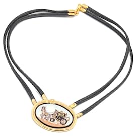 Hermès-Hermes Black Cloisonné Choker Necklace-Black