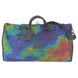 Sac Keepall Bandoulière Réversible 50 Monogram Louis Vuitton Marron Noir Multicolore
