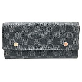Louis Vuitton Damier Graphite Long Wallet Black