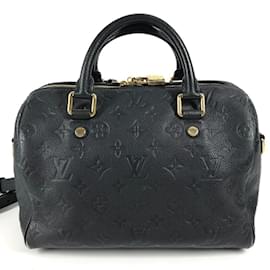Louis Vuitton-Louis Vuitton Monogram Empreinte Speedy Bandouliere 25 Bag-Navy blue