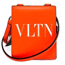 Billetera bi-fold logo VLTN de Valentino Naranja